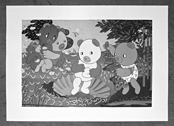 Интервенция медведей в картину Сандро Боттичелли «Рождение Венеры»